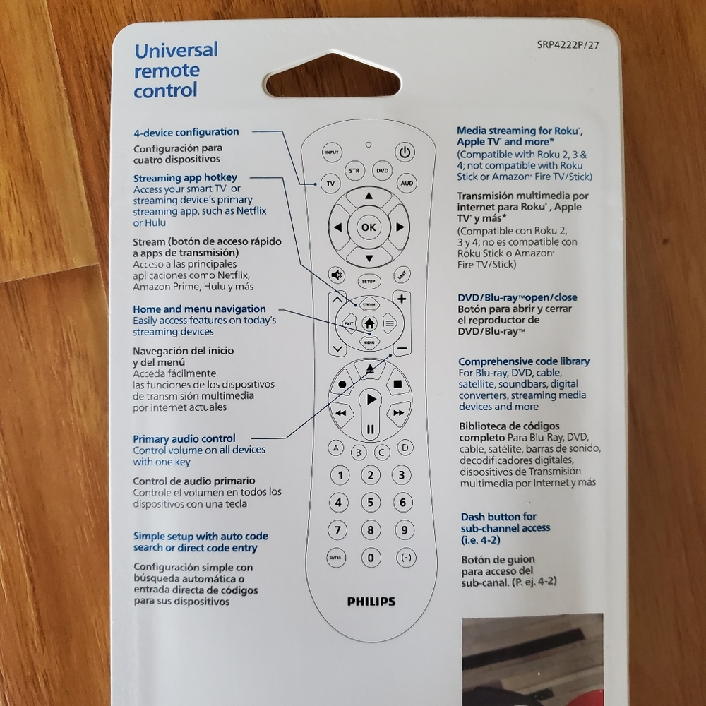 Philips Remote Control Universal Remote Control 4 devices NIB - Picture 3 of 4